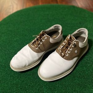FootJoy Traditions White Brown Golf Shoes